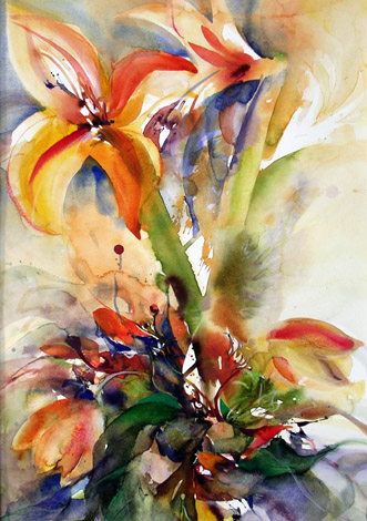 Amaryllis – Aquarell · 48 × 33 cm · November 2004