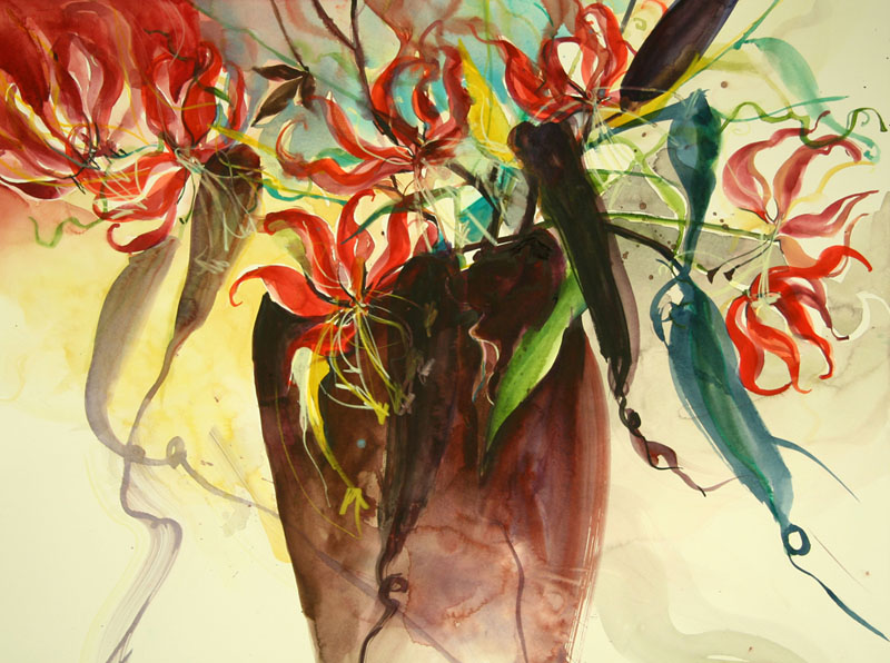 Lilien – Aquarell · 50 × 70 cm · 2006