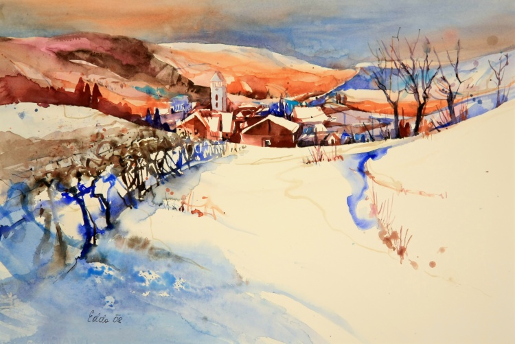 Eibesthal – Aquarell · 37 × 57 cm · 2008