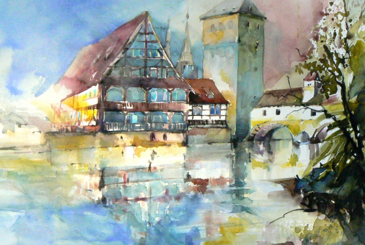 Nürnberg – Aquarell · 36 × 56 cm · 2008