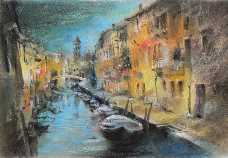 Venedig - Canale San Lorenzo – Pastellkreide · 48 × 38 cm · 2012