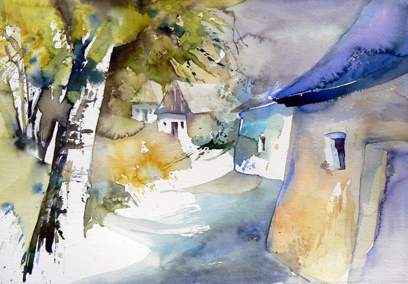 Wultendorf – Aquarell · 48 × 38 cm · 2012