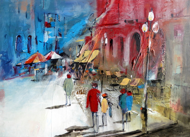 Bologna – Acryl · 50 × 70 cm · 2018