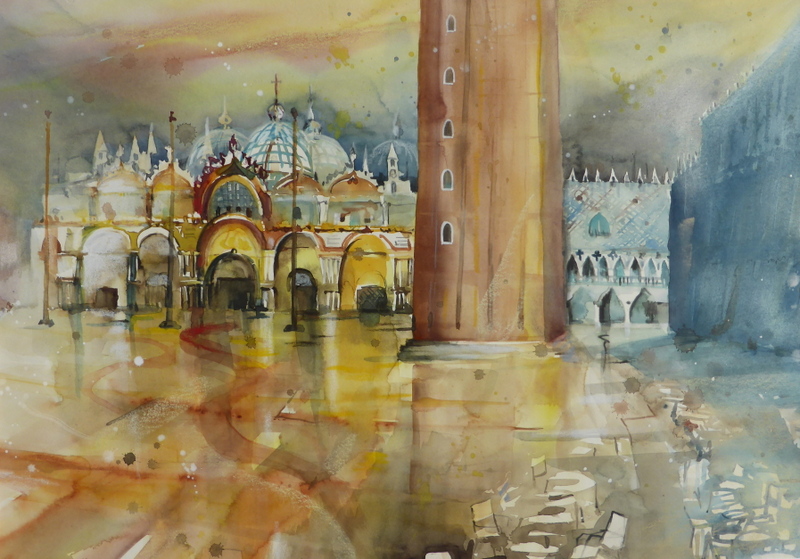 Markusplatz – Aquarell · 50 × 60 cm · 2018