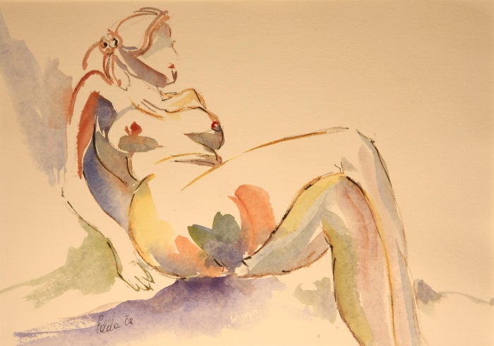 Amanda – Aquarell · 32 × 51 cm · 2008